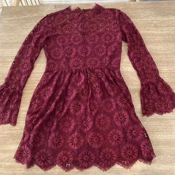Dolce Vita Pisaro Lace Dress in Raspberry - Picture 1 of 2